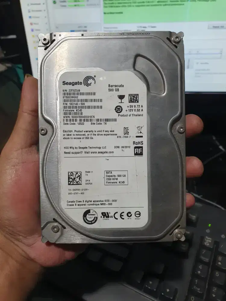 Hardisk PC CCTV 500GB Original 100/100 %