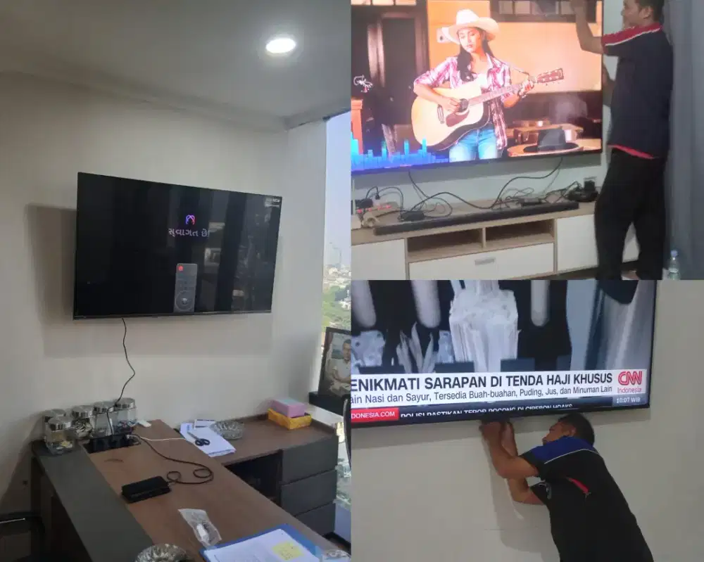 Braket +pasang atau jasa pasang terima rapih breket bracket led tv