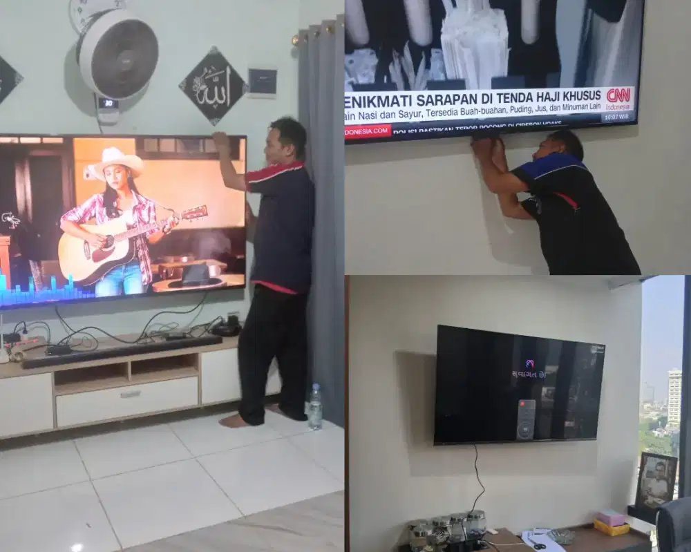 Braket +pasang atau jasa pasang terima rapih breket bracket led tv