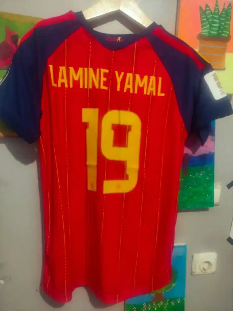 Jersey Spanyol Lamine Yamal Home Player Type World Cup 2026