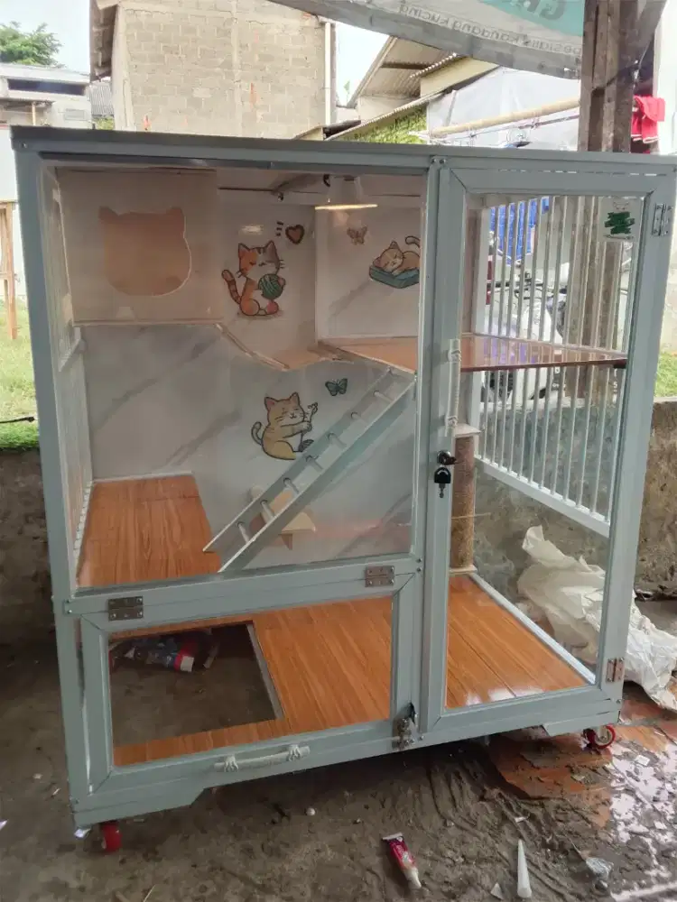 Kandang kucing alumunium