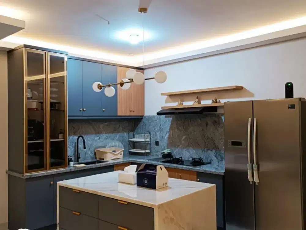 Jual Rumah Interior Berkelas Full Marmer di Shinano JGC Full Furnish - AC, Wardrobe & Kitchen Set