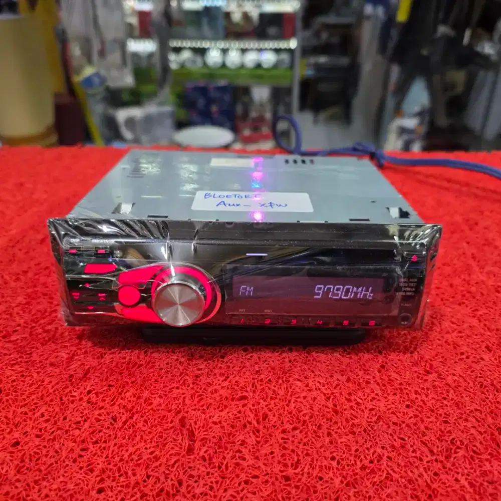 Head Unit Single Din JVC KD-R326S CD Aux Sudah dipasang Bluetooth