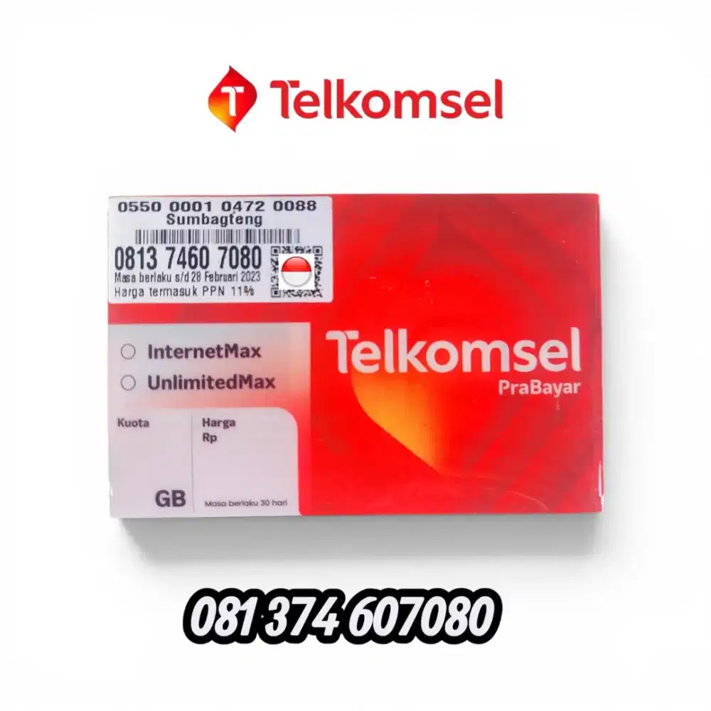 Nomor Perdana Cantik Telkomsel Seri Angka Naik