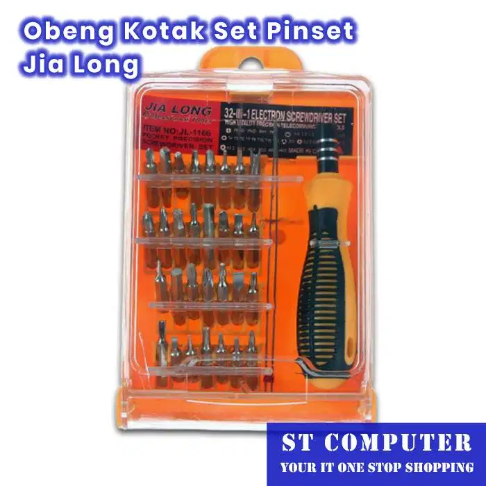 Obeng Kotak Set Pinset Jia Long