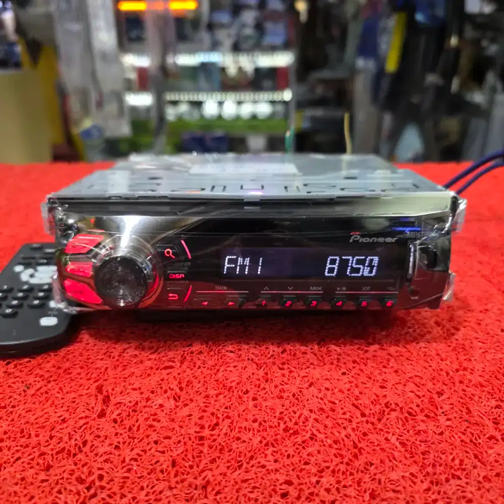 Head Unit Single Din Pioneer DEH-X1650UB USB sudah dipasang Bluetooth