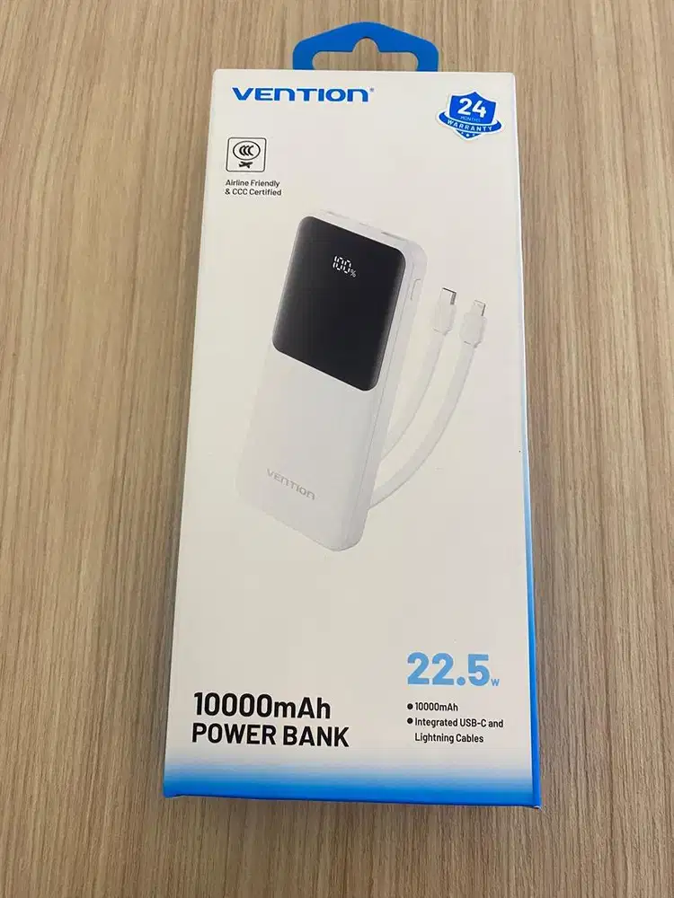 powerbank vention 10000mah type C + lightning