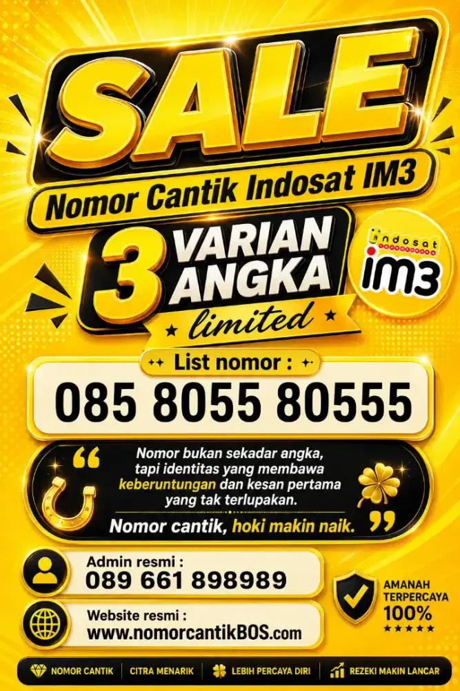 Nomor Cantik Indosat 3 varian 80555