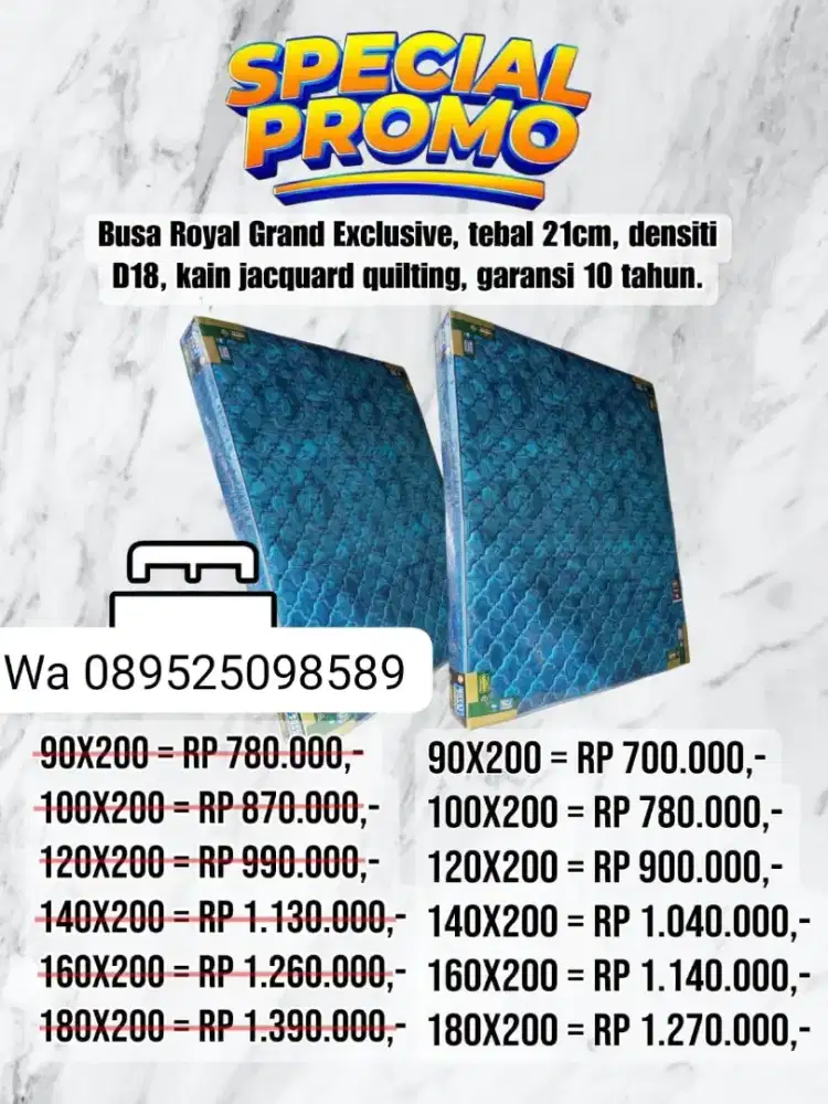 Promo kasur busa royal foam