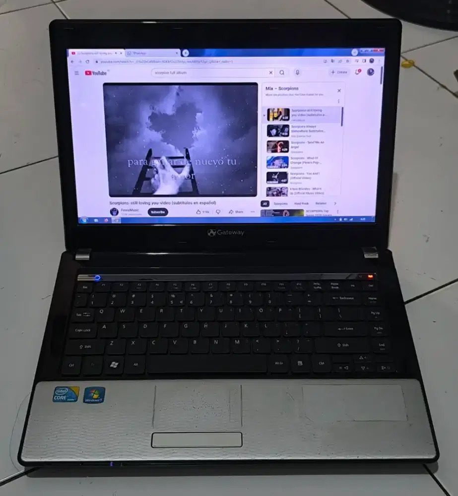 Acer Gateway ram 4/320 bisa whatsap zoom skripsi youtube aman