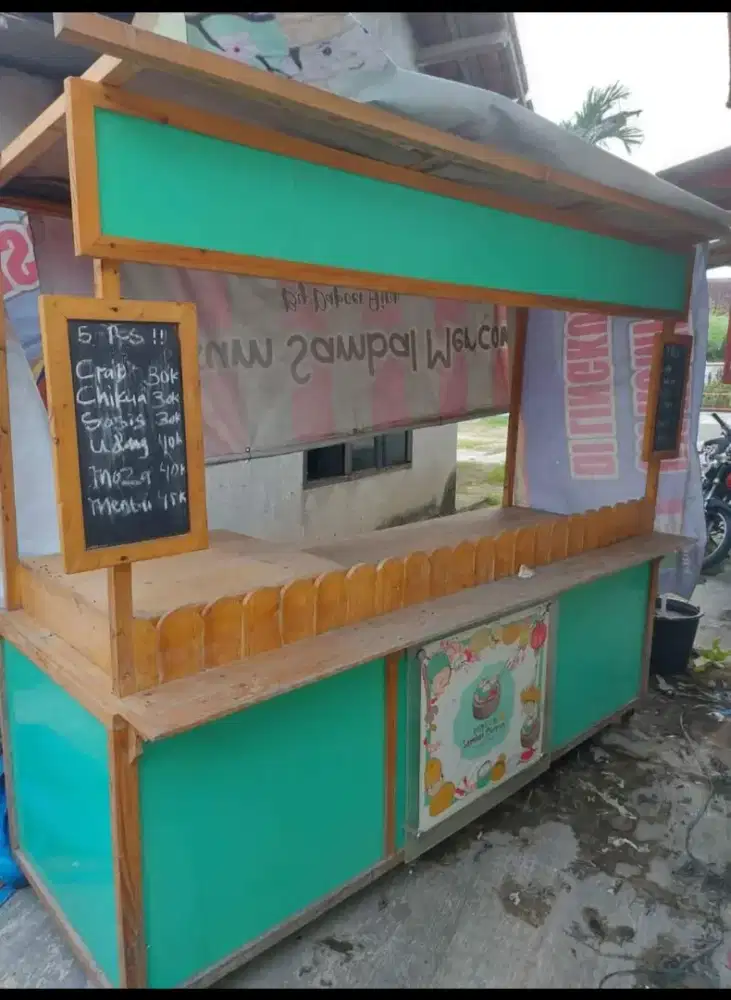 gerobak ukuran besar bahan kayu jati belanda