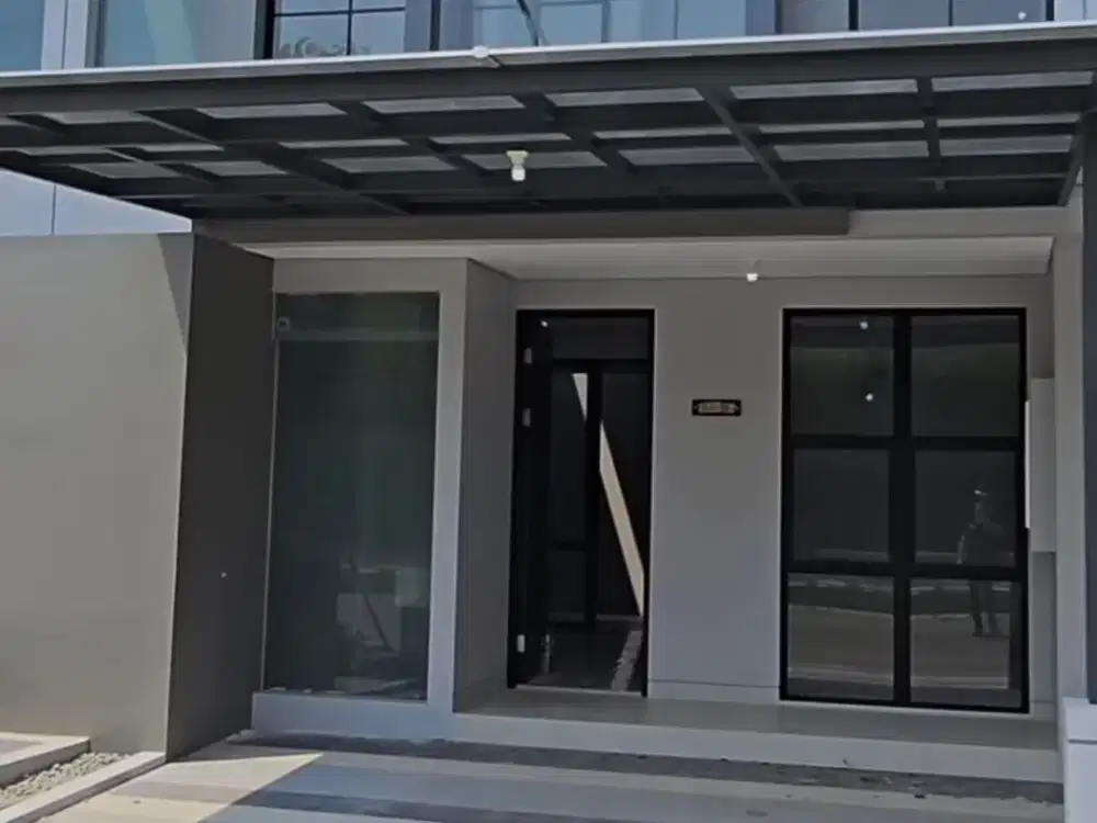 Rumah Aruba Villa Pakuwon City baru gress smartlock 3AC, Kitchen Set, Korden, canopy dimensi 6x12 ada 3 kamar tidur