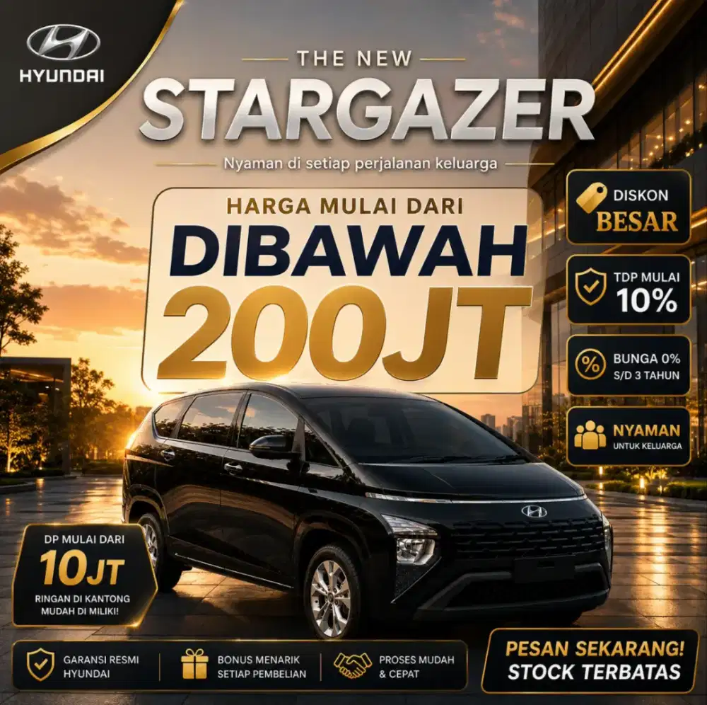 Hyundai Stargazer mobil baru 2026 all type active prime essential