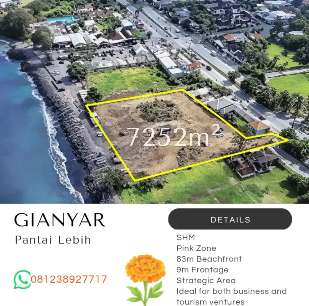 TANAH PREMIUM LOS PANTAI