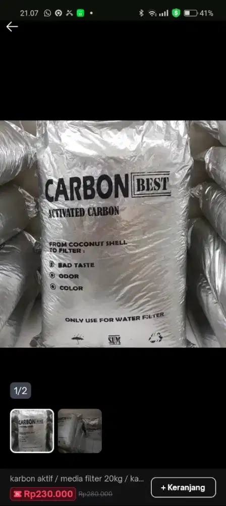 Filter air sepaket /media carbon/manganesse/jasa pasang