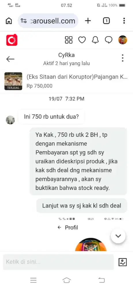 Pajangan Kristal Tgl 19 Juli 2026