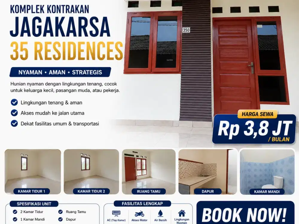 Disewakan Rumah Kontrakan di Jagakarsa Jakarta Selatan Strategis 2AC/Kamar Book Now!!
