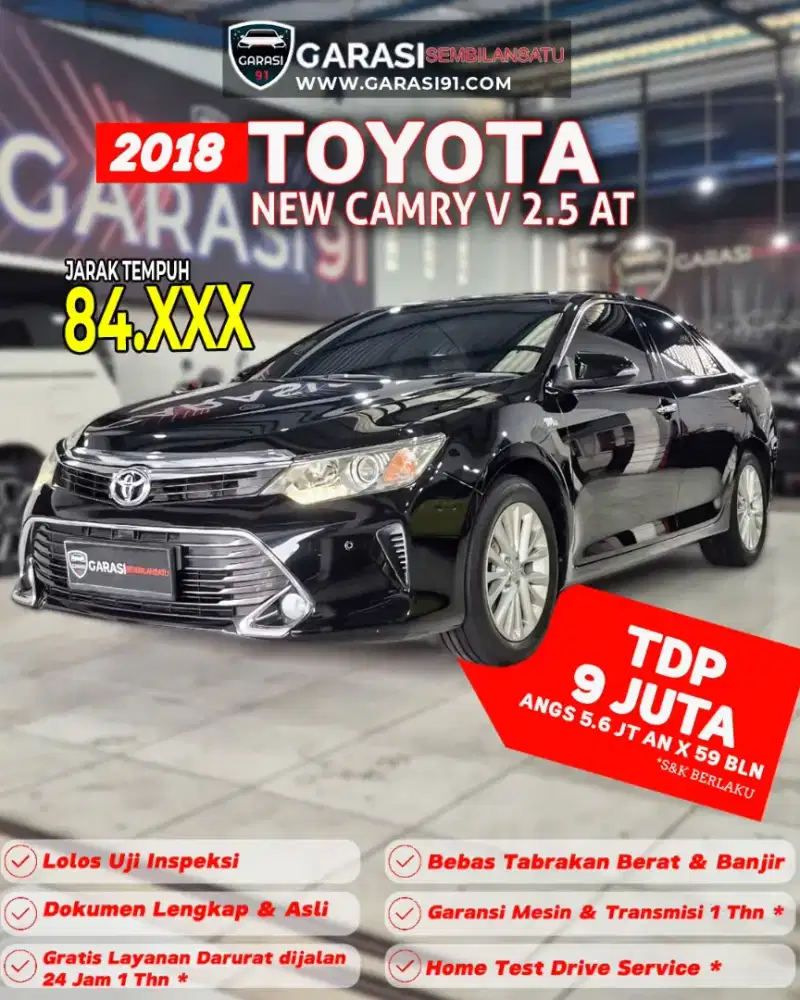 [Tdp 9 jt] MEW CAMRY V 2.5 AT 2018