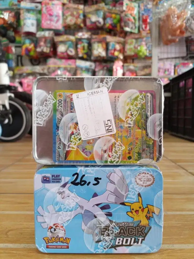 mainan anak kartu pokemon kaleng