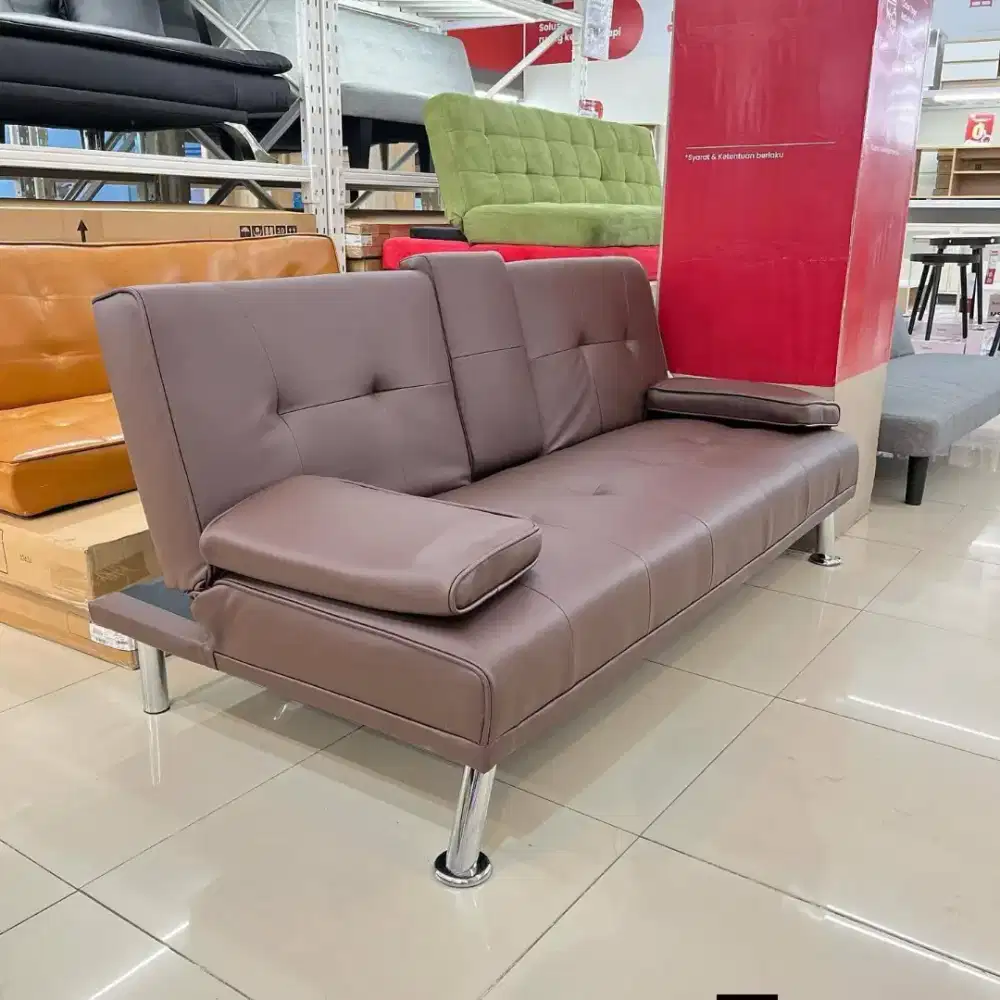 TERLARIS SOFA BED GENI BROWN MURAH MINIMALIS