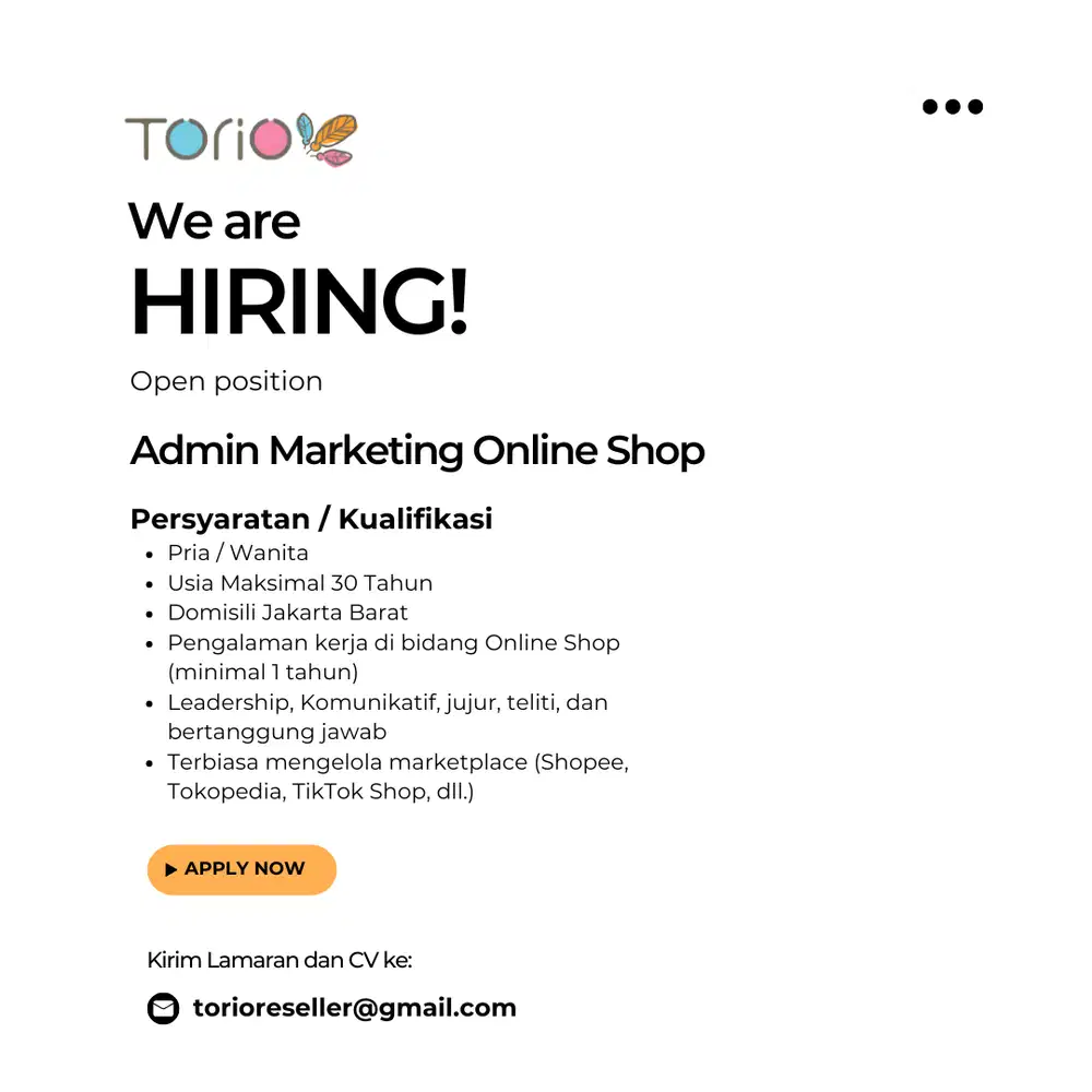 Admin Marketing Online Shop