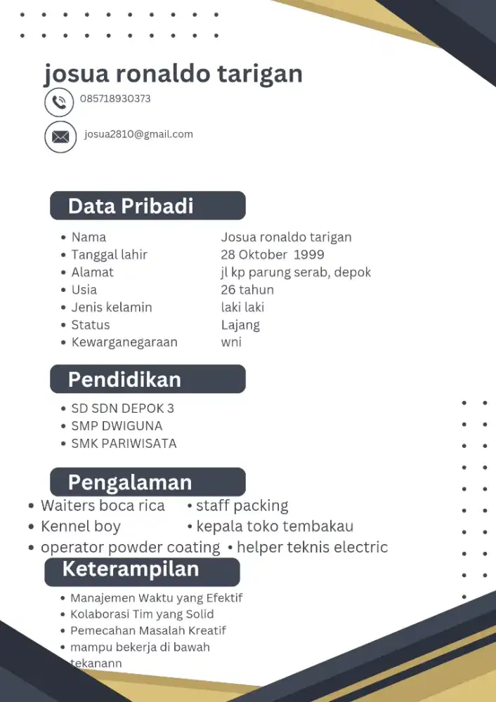 Mau bekerja di bidang apa saja