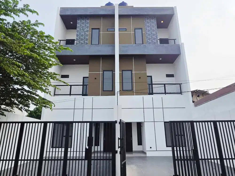 Rumah Baru 2 Unit - Harga Per Unit Rp 1,950M di Meruya Selatan Kavling DKI Jakarta Barat LT 100m² - 3 Lantai