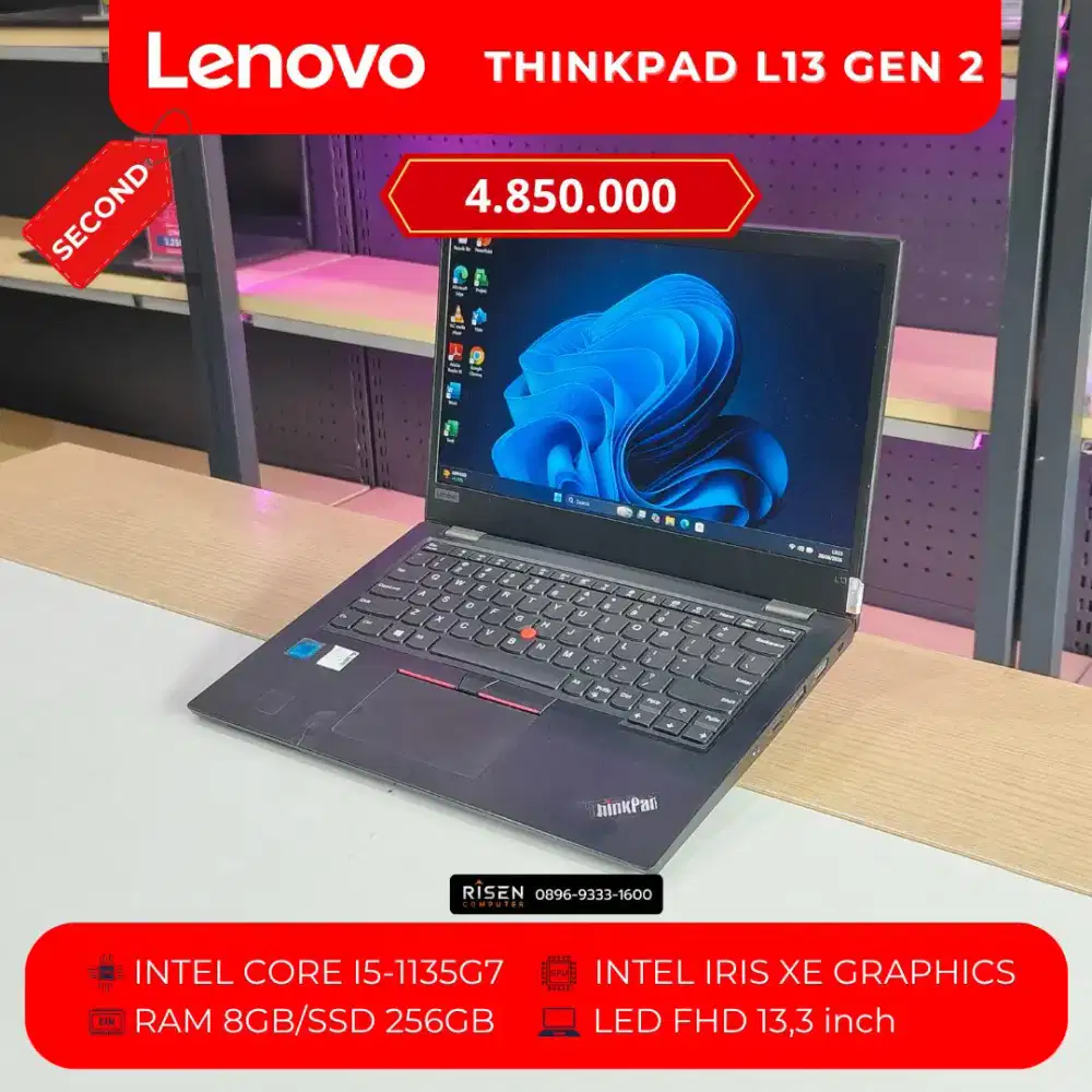 LENOVO THINKPAD L13 GEN 2 I5-1135G7 RAM 8GB SSD 256GB FHD 13,3 inch