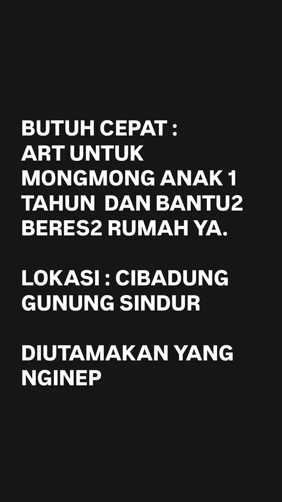 BUTUH SEGERA BISA LANGSUNG CHAT YAAA
