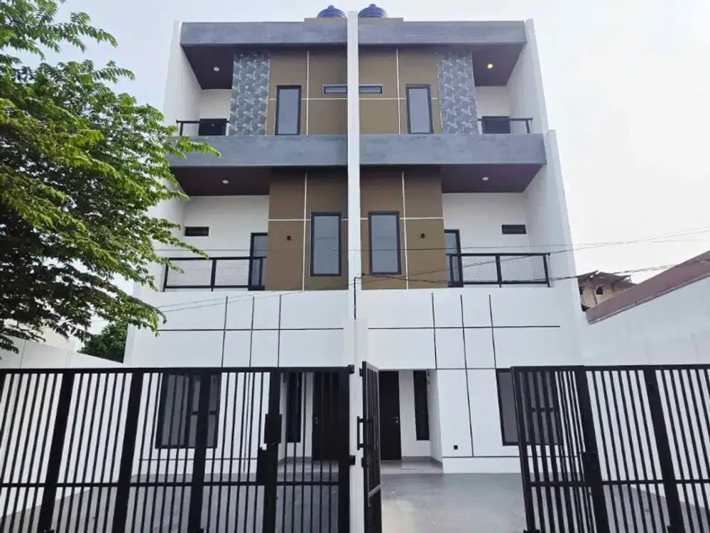 Rumah Baru 2 Unit - Harga Per Unit Rp 1,950M di Meruya Selatan Kavling DKI Jakarta Barat LT 100m² - 3 Lantai