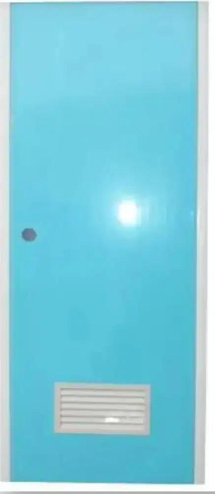 Pintu kamar mandi PVC warna Biru