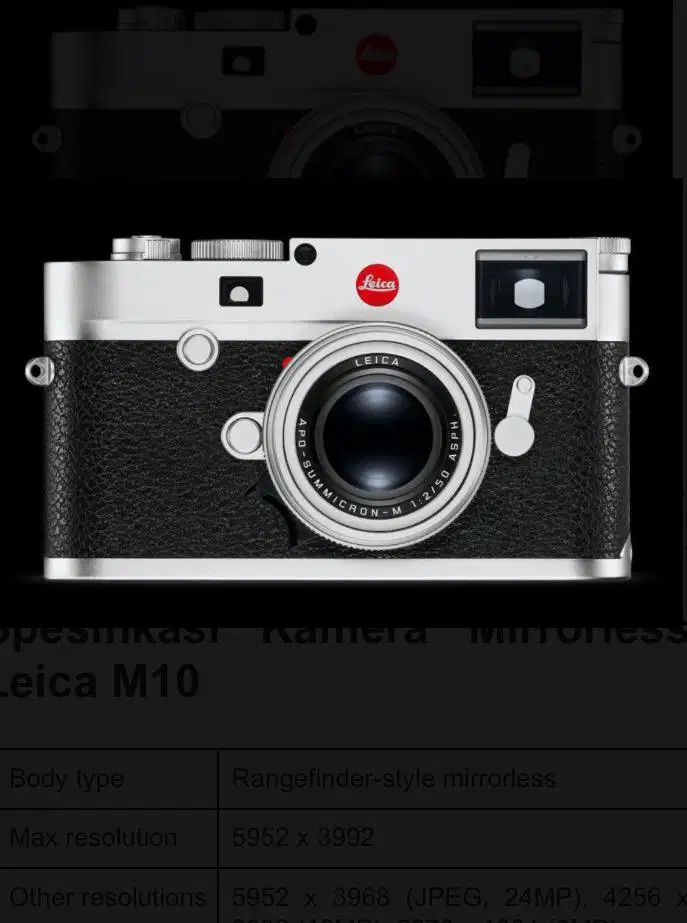 Camera Leica M10