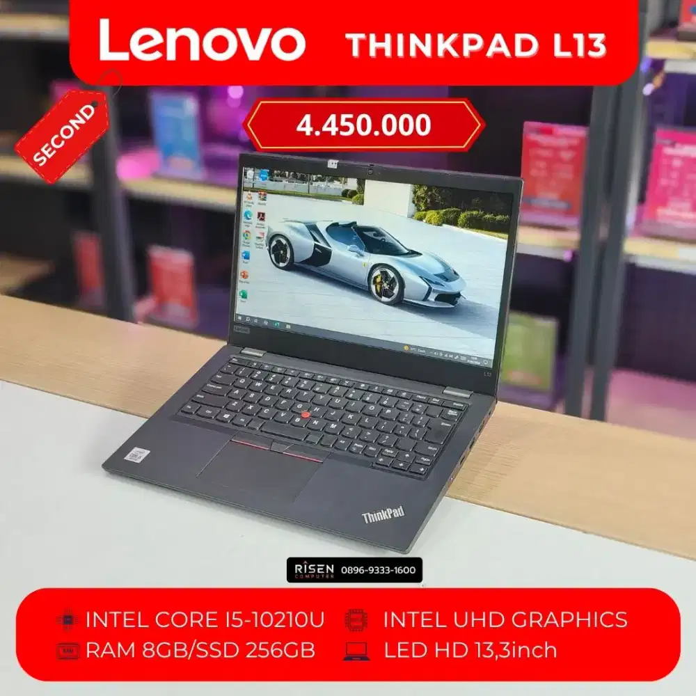 LENOVO THINKPAD L13 I5-10210U RAM 8GB SSD 256GB HD 13.3inch Second