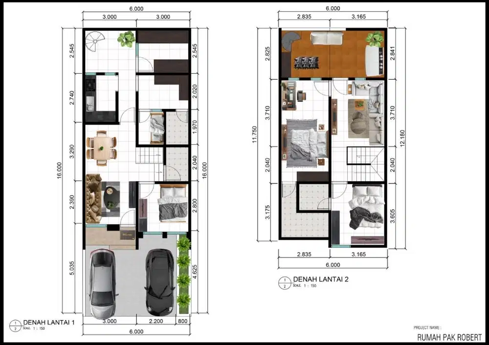 Disewakan Tahunan Murah!! Rumah 2 LT 4 KT4 KM SIAP HUNI NFURNISHED