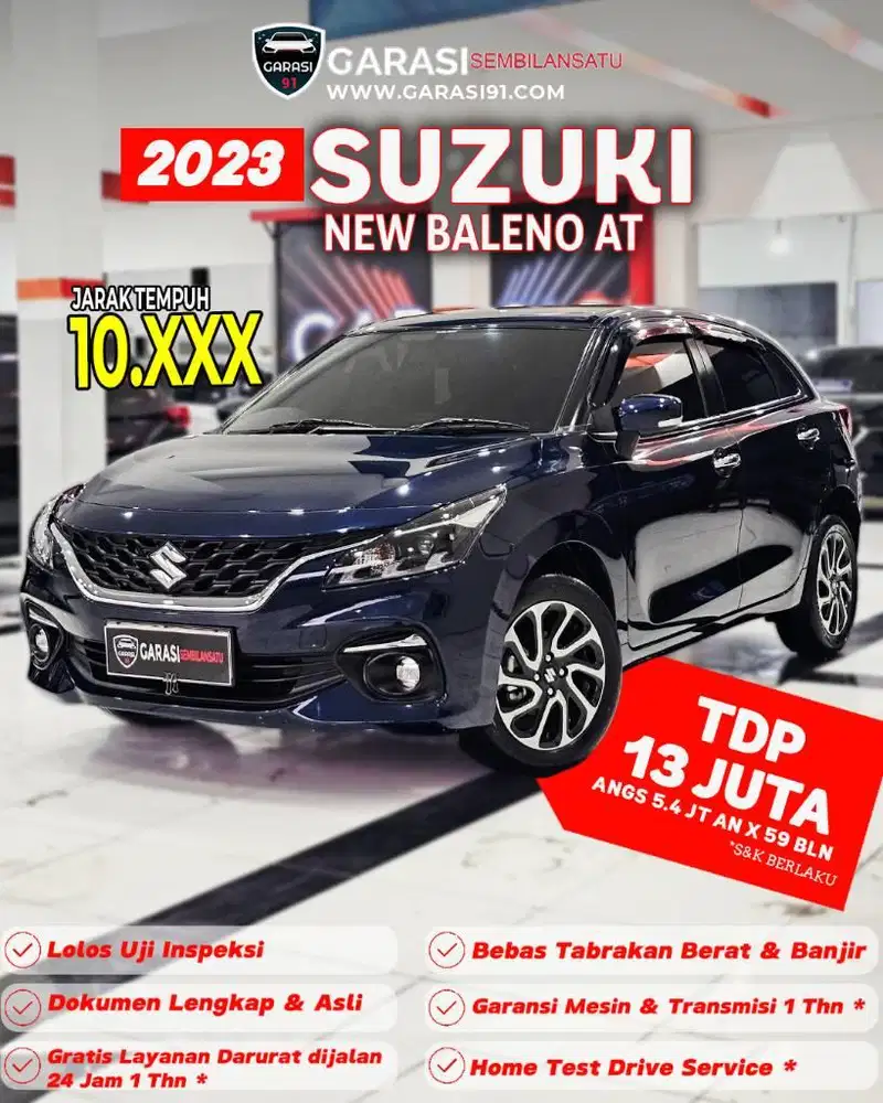‼️TDP 13 JT‼️SUZUKI BALENO AT 2023 LIKE NEW