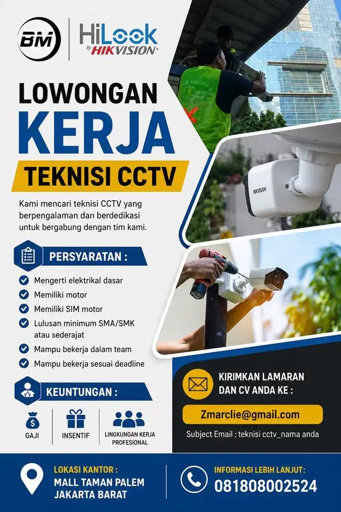Teknisi kamera cctv dan akses cctv