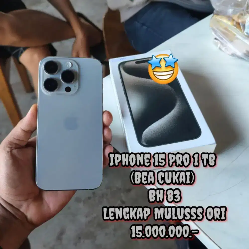 Iphone 15 Pro 1 Tb (Bea Cukai) Bh 83