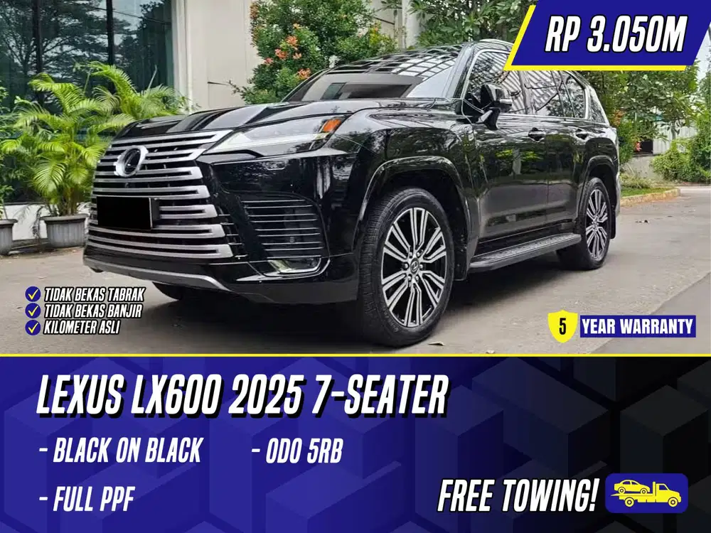 [ GARANSI 5TH ] Lexus LX600 2025 7 Seater Black Hitam LX 600