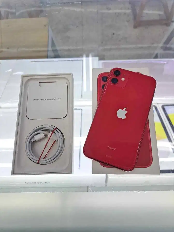 Second IPhone 11 64GB Red Ex IBOX Mulus Fullset Original