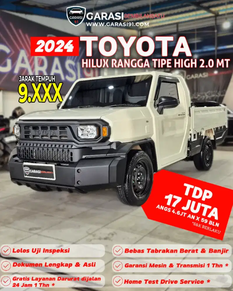 [KM 9 RB PERAK] HILUX RANGGA 2.0 TIPE HIGH MT 2024