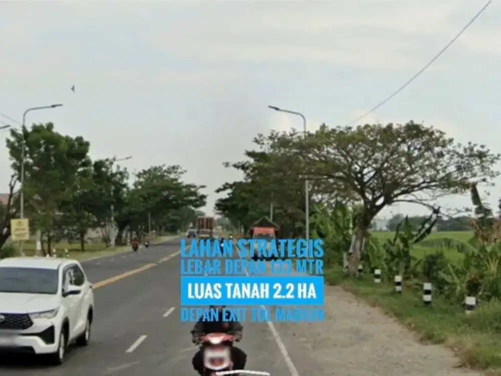 (AD) Tanah LD 133 mtr, Dpn Gerbang TOL MADIUN, Lokasi Mantap