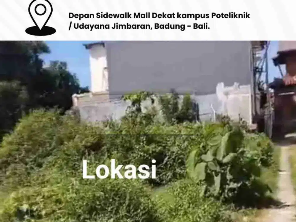 Dijual Tanah Premium Depan Sidewalk Mall Dekat kampus Poteliknik / Udayana Jimbaran, Badung - Bali