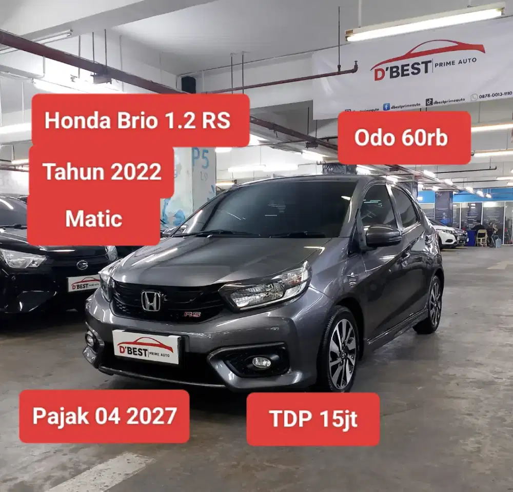 (Odo 60rb)Honda Brio 1.2 RS AT 2022 Abu