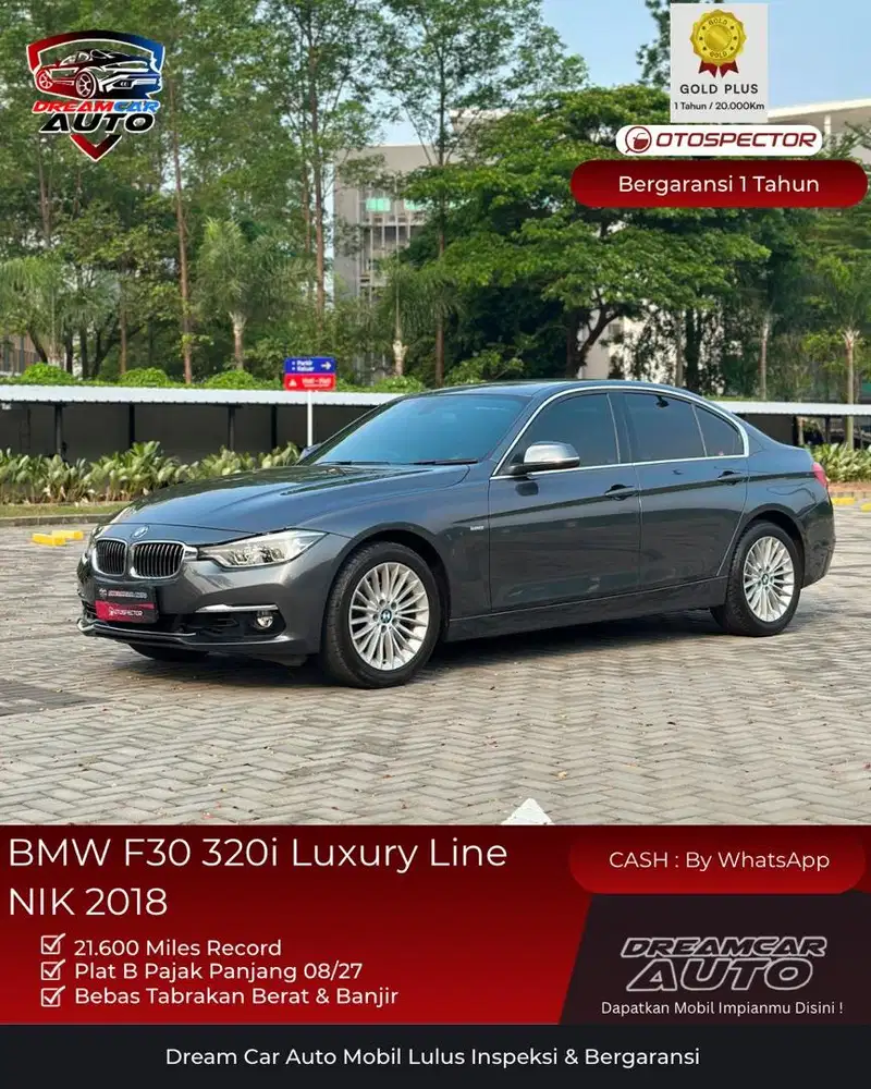 [ 21.600 Miles ] BMW 320i Luxury Line B48 2018 Abu non 330i N20 G20