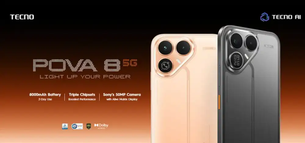 TECNO POVA 8 5G 6/128GB CICILAN BUNGA 0% PAKE HOMECREDIT