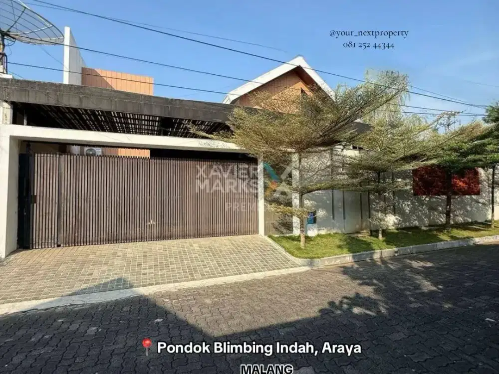 Rumah Modern Plus Kolam Renang Di Blok Depan Pondok Blimbing Indah Araya Kota Malang