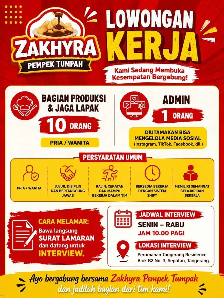 Lowongan kerja stand pempek