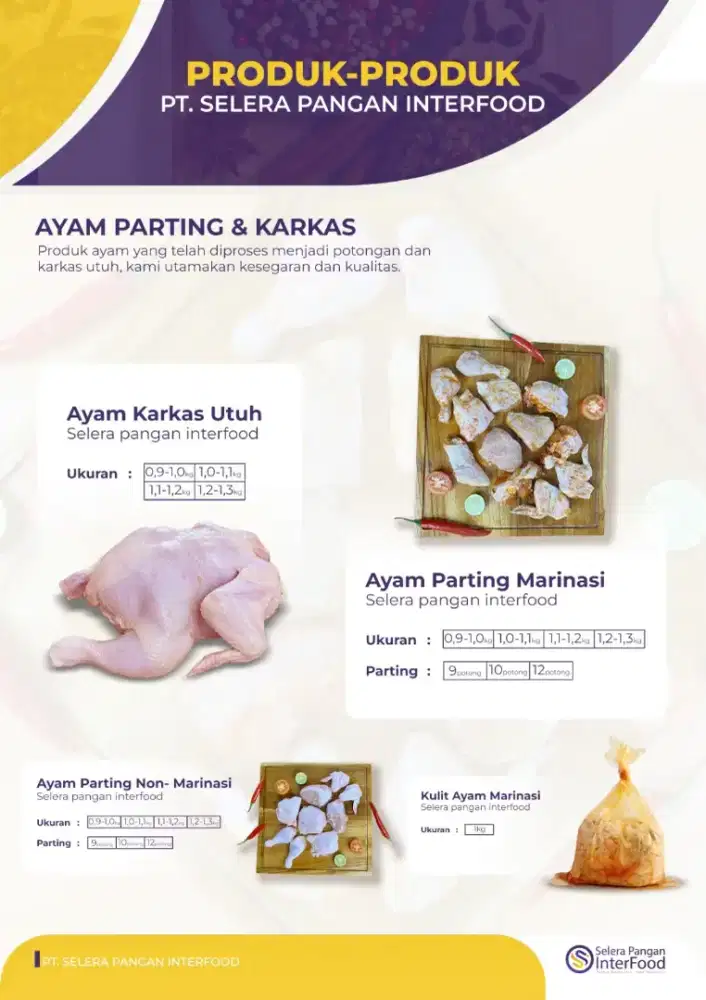Ayam Marinasi Fried Chicken/Ayam Karkas/Sedia Tepung Instan Chicken