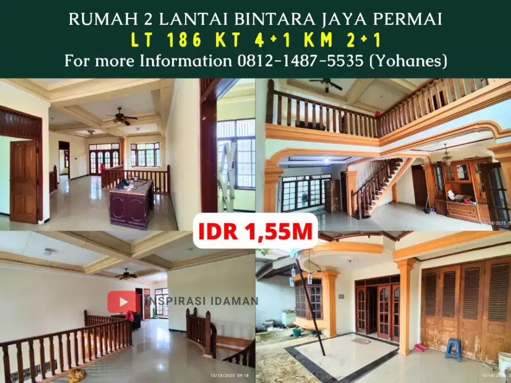 Rumah Bintara Jaya Permai LT 186 m² 2 Lantai
