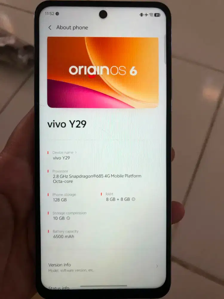 VIVO Y29 8+128 Second